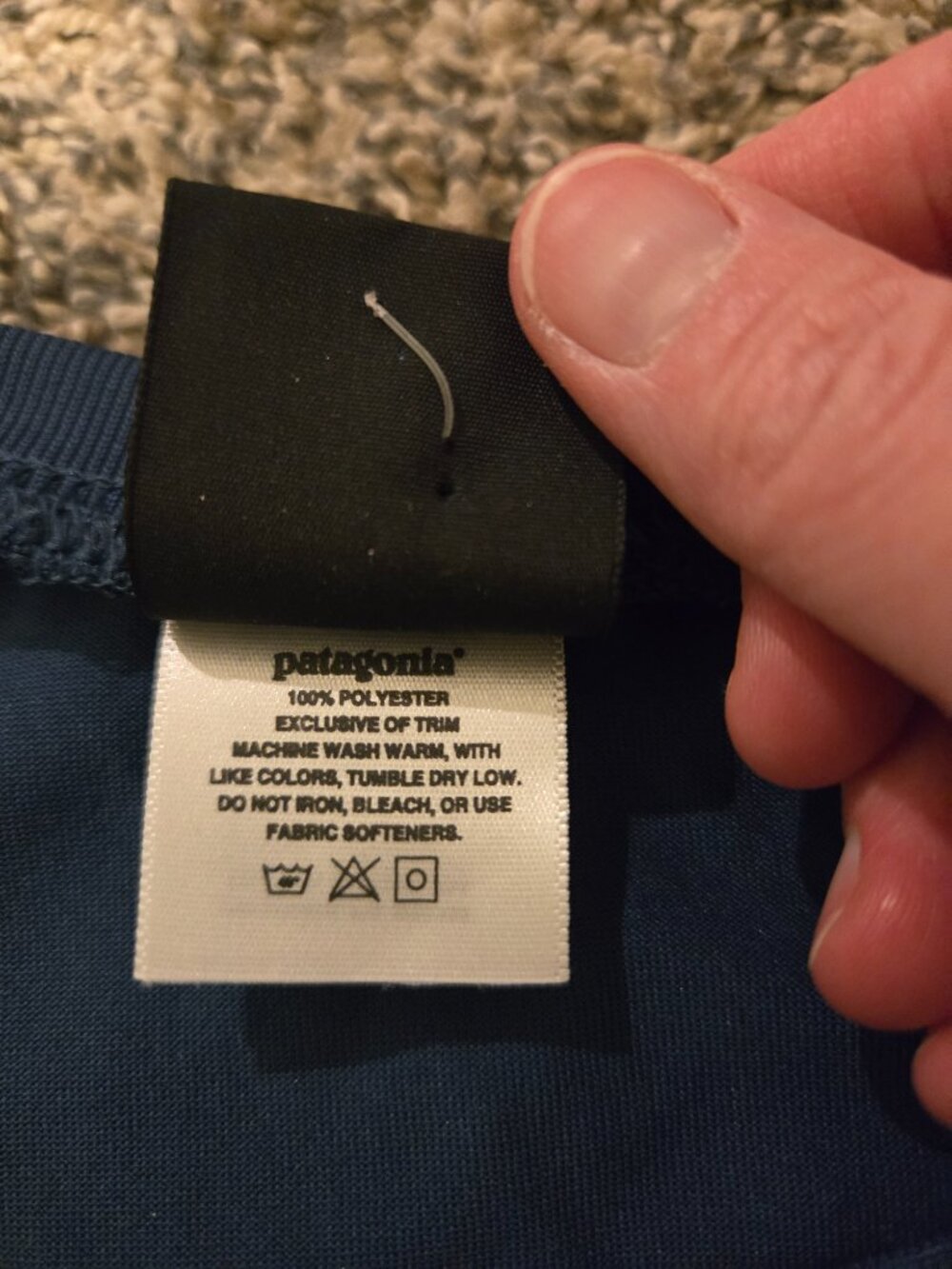 Patagonia Capilene Base Layer Long Sleeved Shirt Blue XL - Picture 2 of 5